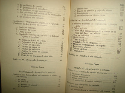 167- El Mercado De Acciones En México - Jorge Caso Bercht - Primera Edición 1971