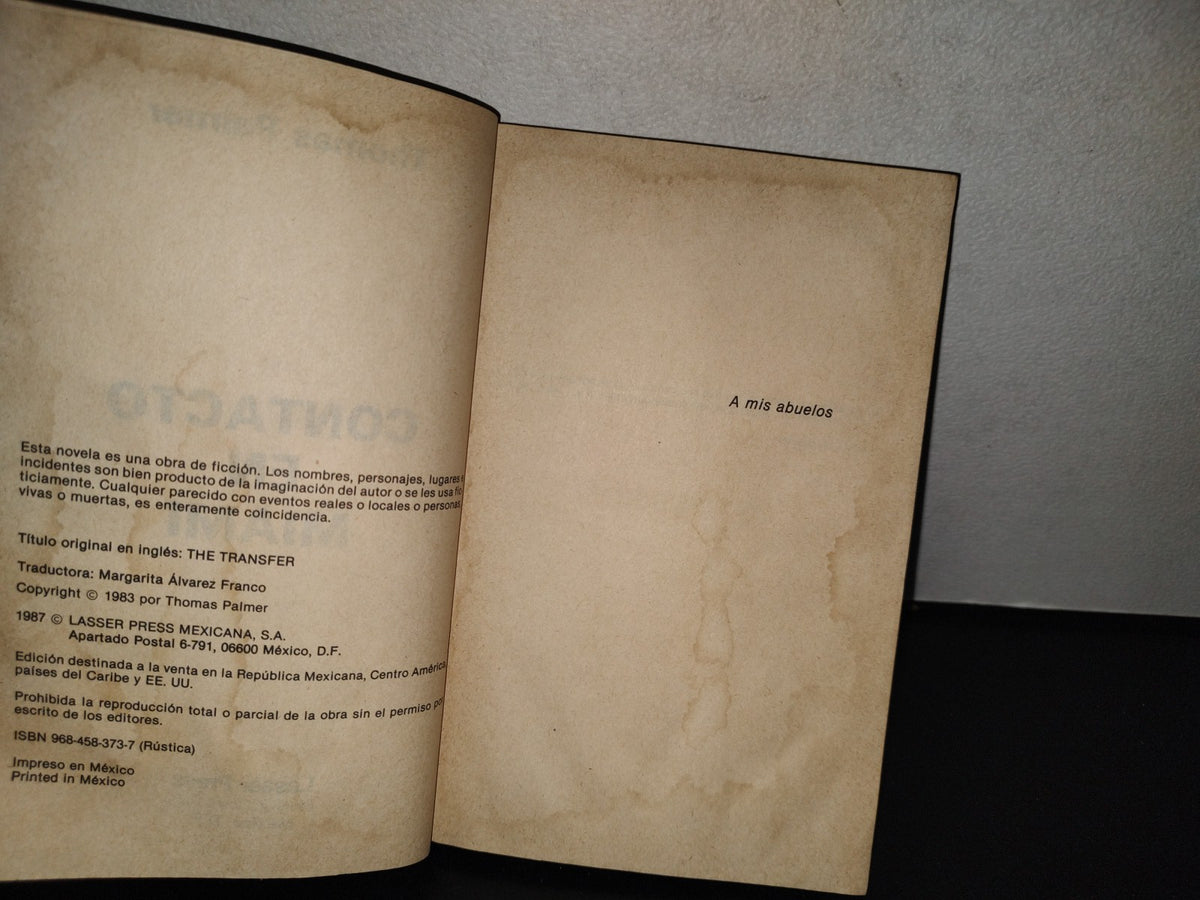 158- Contacto En Miami - Thomas Palmer - Lasser Press Mexicana, 1987