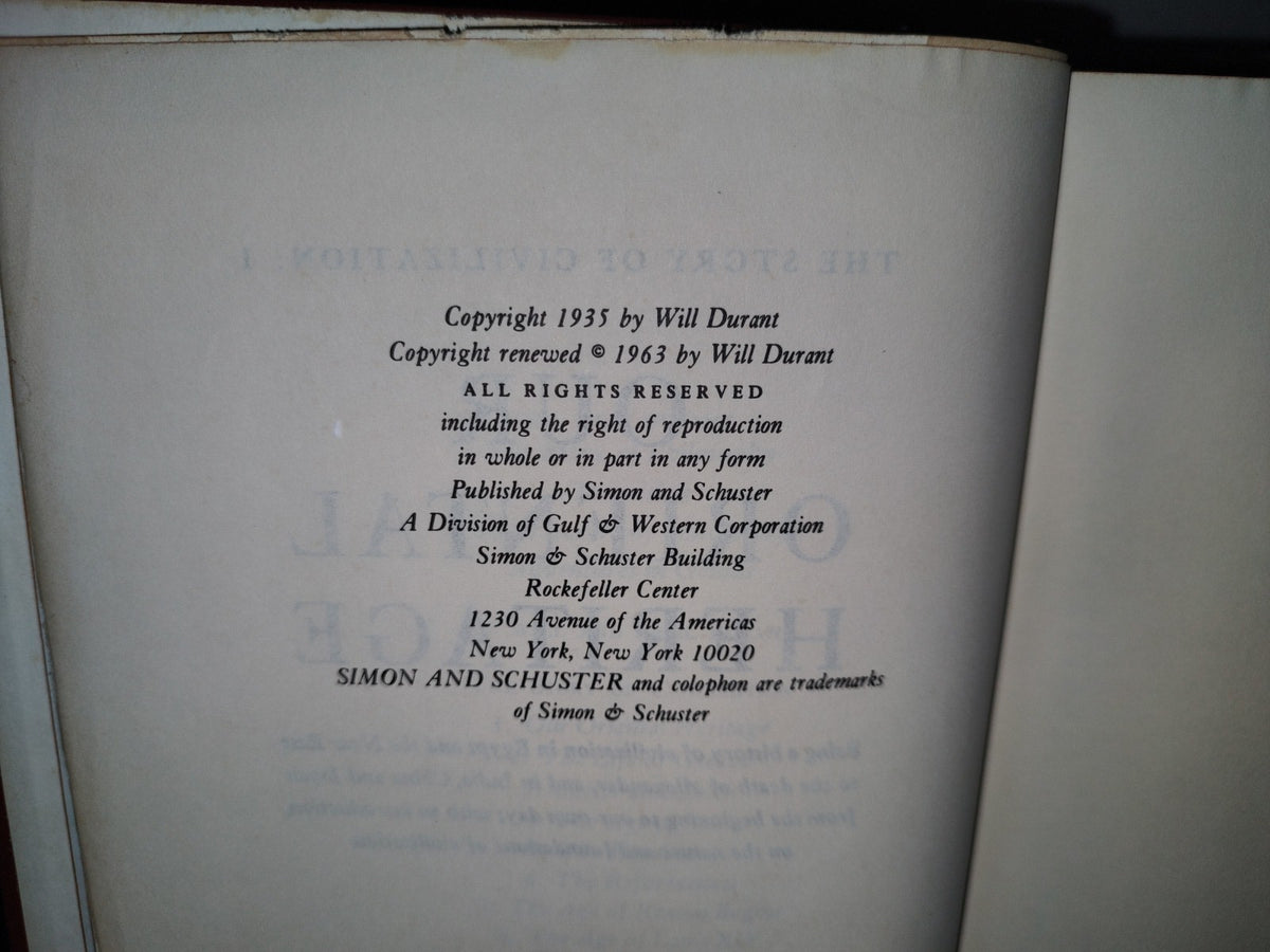 180- The Story Of Civilization - Will Durant. Simon And Schuster. The Complete Collection. 1963
