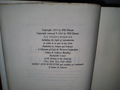 180- The Story Of Civilization - Will Durant. Simon And Schuster. The Complete Collection. 1963