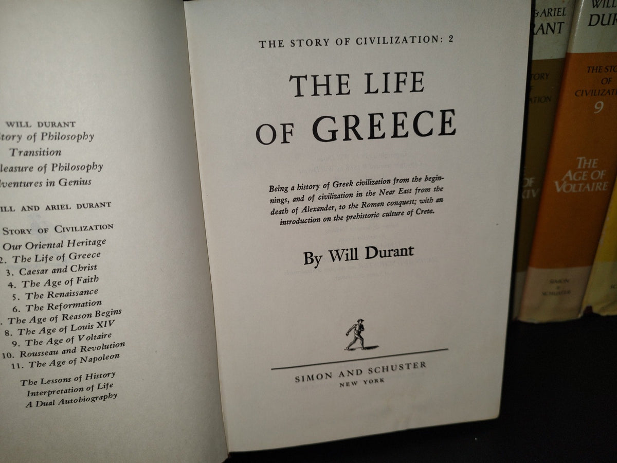 180- The Story Of Civilization - Will Durant. Simon And Schuster. The Complete Collection. 1963