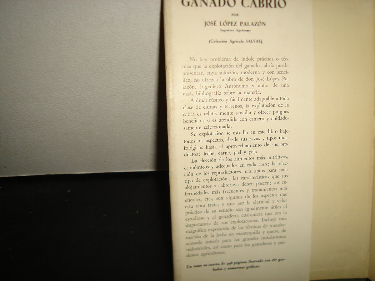 167- Alojamiento Para El Ganado - Santiago Matallana Ventura - Salvat Editores, S. A., 1953