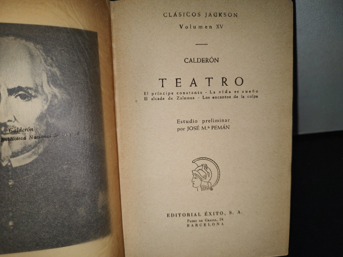 212- Clásicos Jackson. Volumen XV - Calderón. Teatro - 1951