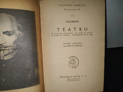 212- Clásicos Jackson. Volumen XV - Calderón. Teatro - 1951