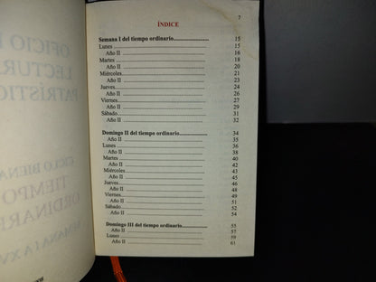 66- Oficio De Lecturas Patrísticas. Ciclo Bienal. Tiempo Ordinario. Semana I A Xvii - Primera Edición 2008