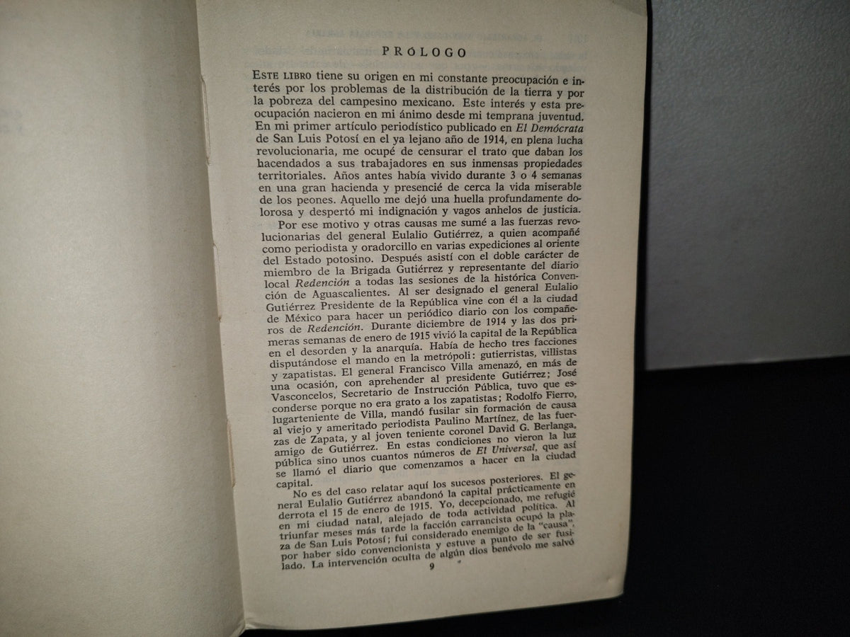 195- Vida Y Pensamiento De México. El Agrarismo Mexicano Y La Reforma Agraria. Exposición Y Crítica - Jesús Silva Herzog - Fondo De Cultura Económica, 1964