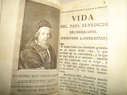 163- Vida Del Papa Benedicto XIV - Marqués De Caracciolo - En La Imprenta De Benito Cano - 1788