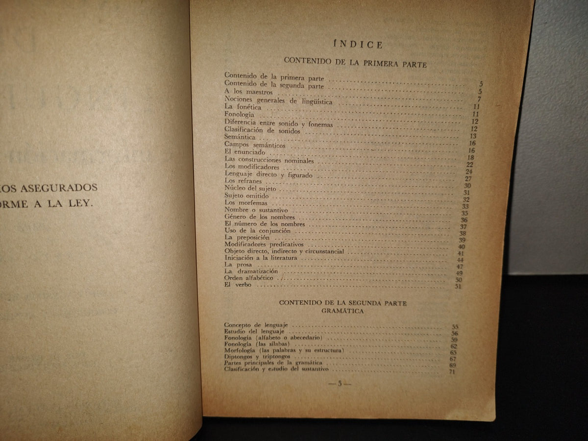215- Nociones De Lingüística E Información Gramatical 6 - Profesor Martínez Díaz - 1979