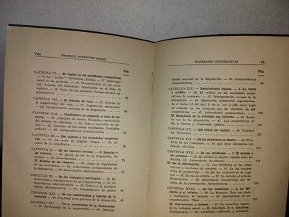 128- Sociedades Cooperativas. (Ley 11.388) - Comentario.  Legislación Comparada Jurisprudencia Comparativa - Federico Rodríguez Gomes - Buenos Aires, Librería Y Casa Editora De Jesús Menéndez, 1935