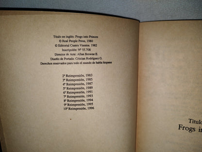 200- De Sapos A Príncipes. Programación Neurolingüística - John Grinder / Richard Bandler. Cuatro Vientos Editorial, 1996