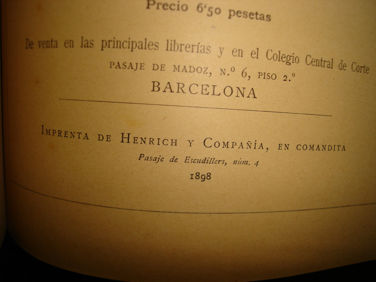 169- Método Para Aprender A Cortar Y Confeccionar Toda Clase De Prendas De Vestir Para Señora, Lencería Para Caballero, Canastilla De Recién Nacido, Abrigos Y Sombreros - Carmen Ruiz Y Alá - 1898