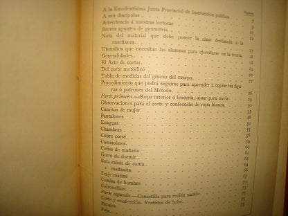 169- Método Para Aprender A Cortar Y Confeccionar Toda Clase De Prendas De Vestir Para Señora, Lencería Para Caballero, Canastilla De Recién Nacido, Abrigos Y Sombreros - Carmen Ruiz Y Alá - 1898