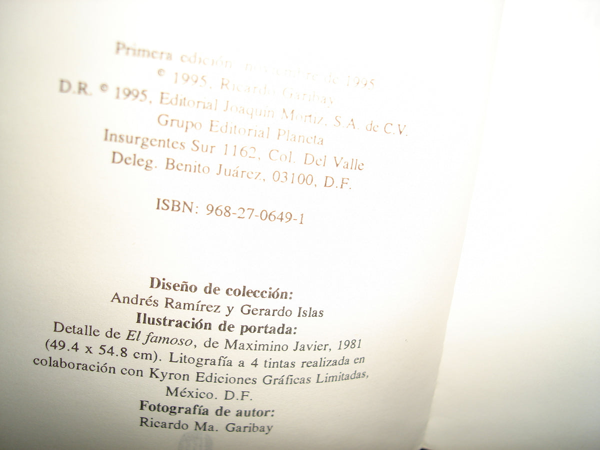 167- Vamos A La Huerta De Toro Toronjil - Ricardo Garibay - Primera Edición 1995