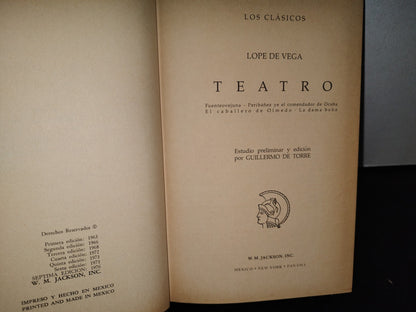 38- Los Clásicos. Teatro - Lope De Vega - W. M. Jackson Inc. - 1976