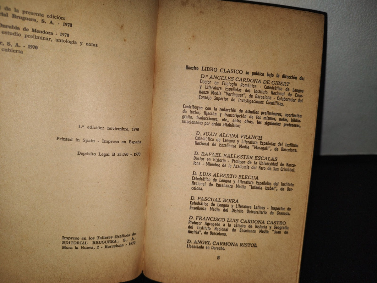 68- Trece Autos Sacramentales - Bruguera Libro Clásico. Primera Edición 1970