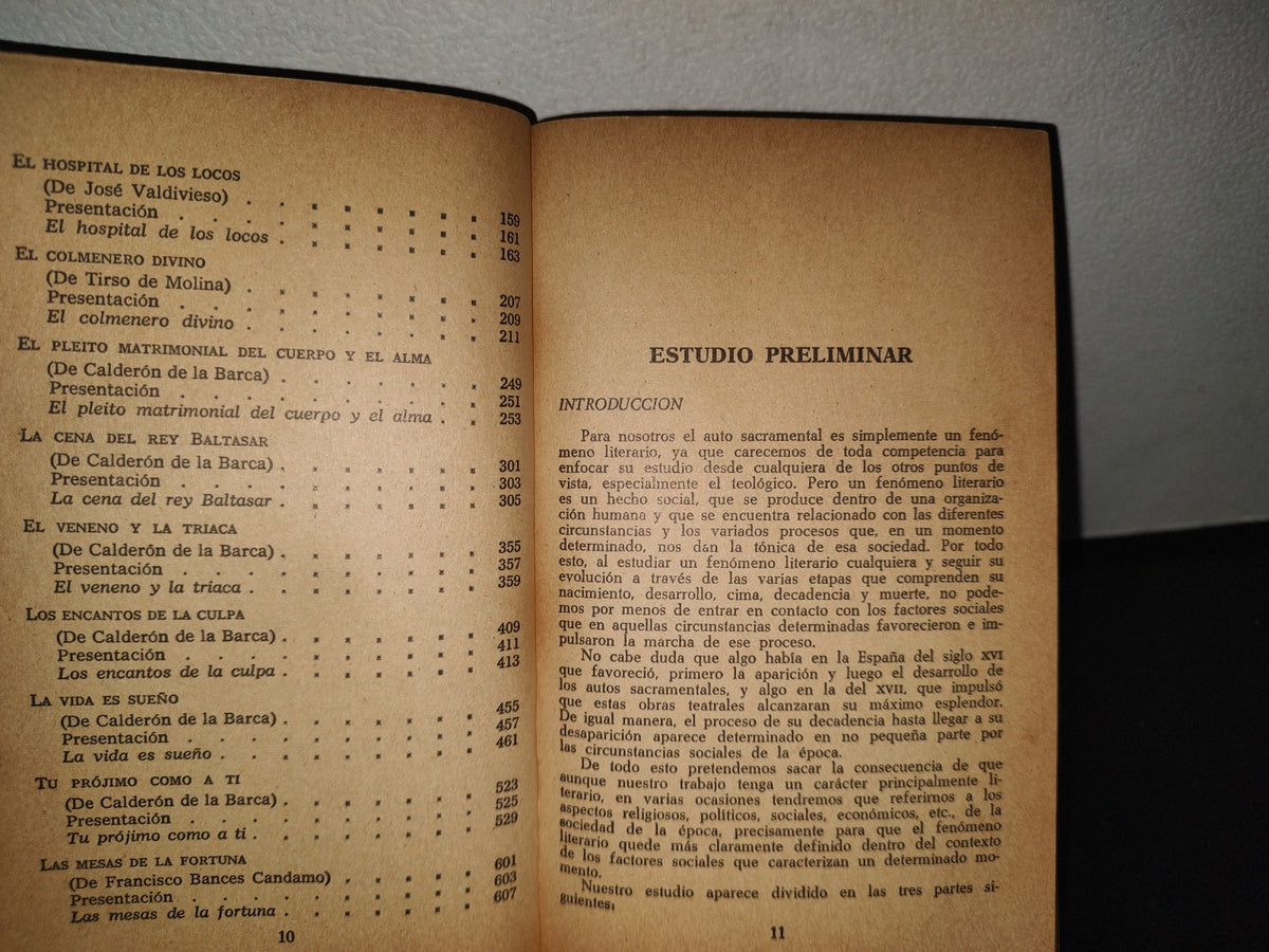 68- Trece Autos Sacramentales - Bruguera Libro Clásico. Primera Edición 1970