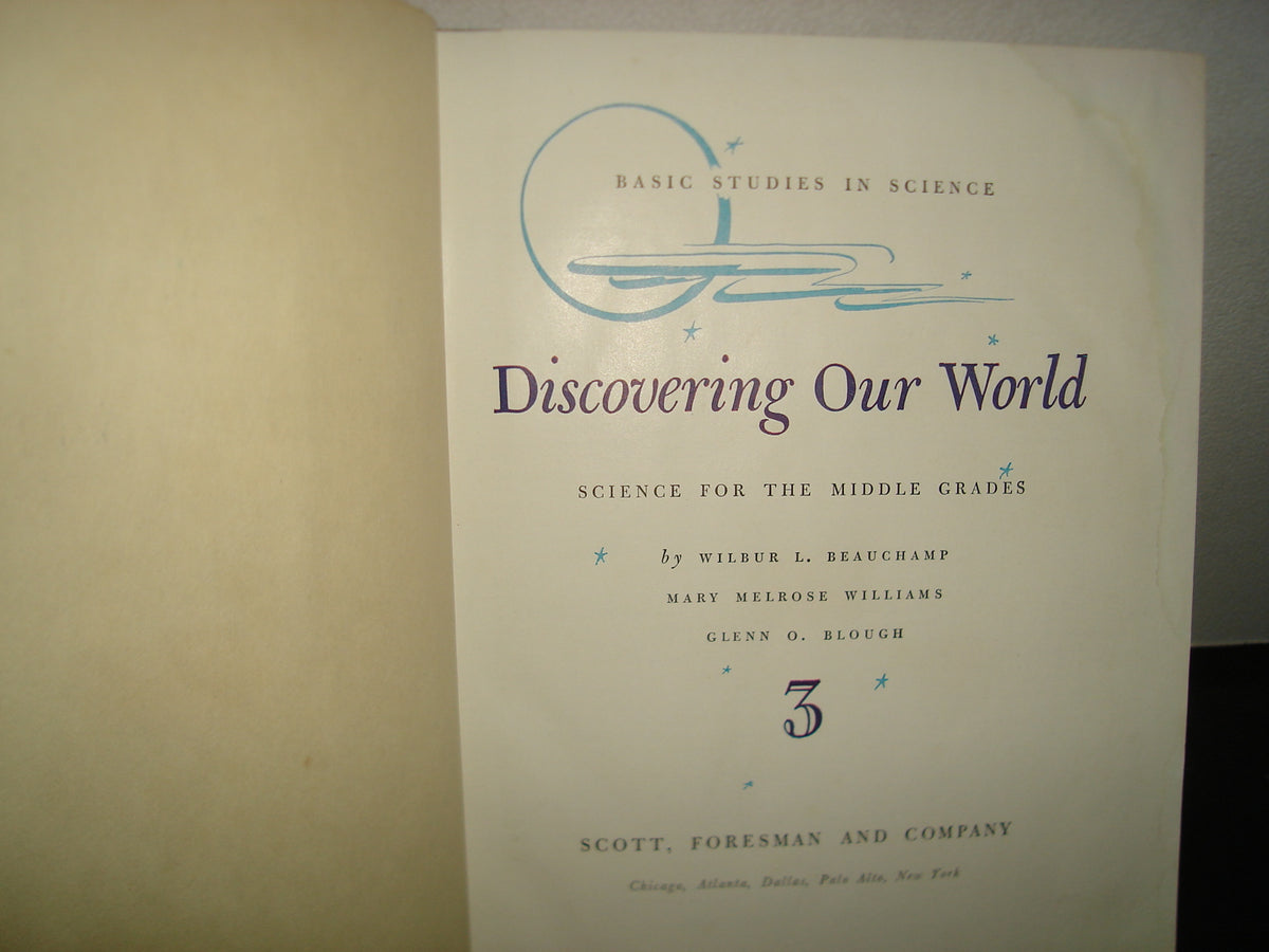 20- Libro De Ciencias Para Niños En Inglés: Discovering Our World 3 - 1952
