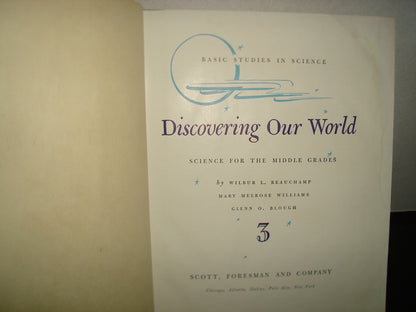 20- Libro De Ciencias Para Niños En Inglés: Discovering Our World 3 - 1952