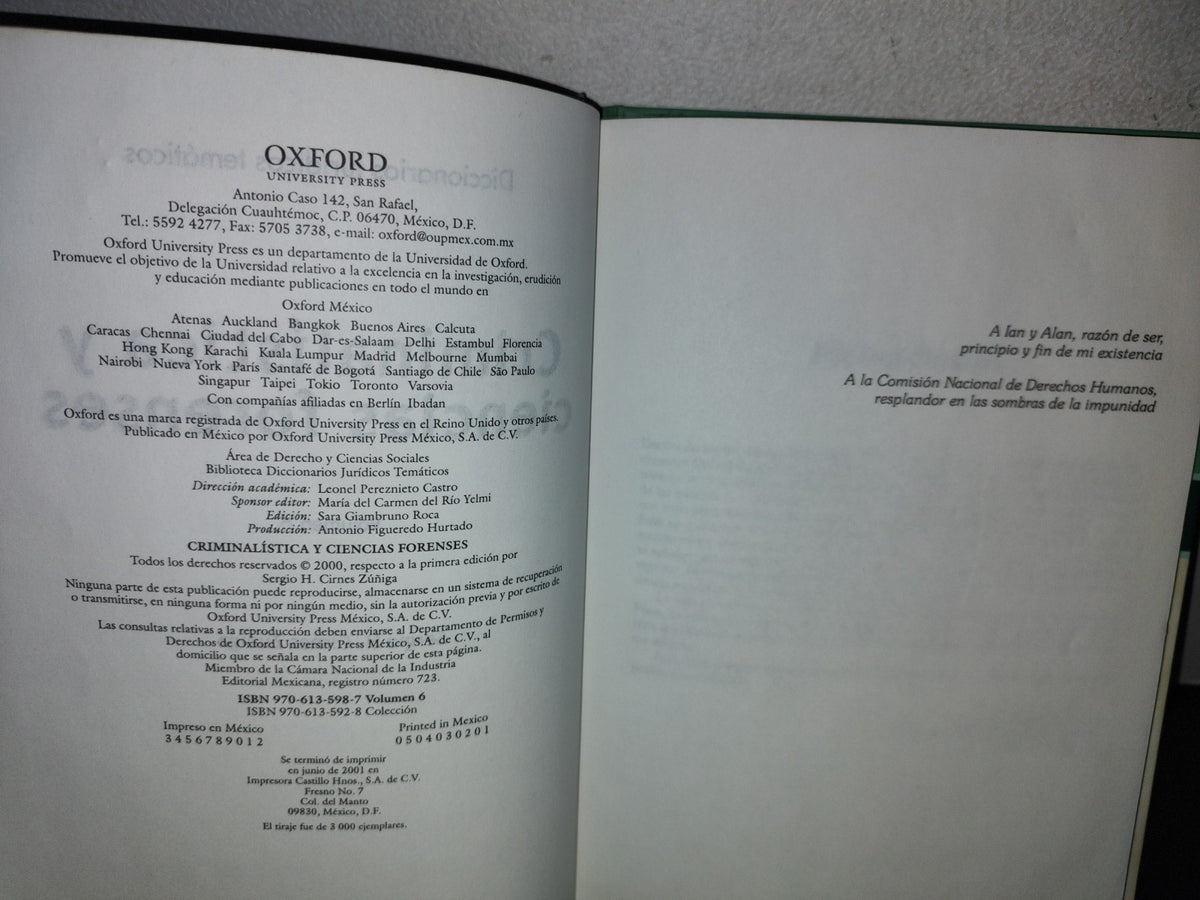 77- Diccionarios Jurídicos Temáticos 6. Criminalística Y Ciencias Forenses. Sergio H. Cirnes Zúñiga