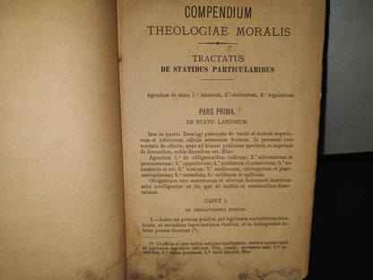 93- Latín. Compendium Theologiae Moralis. P. Ioannis Petri Guri S. I. - Tomus Secundus - 1892
