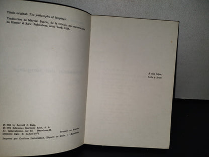 124- Filosofía Del Lenguaje - Jerrold J. Katz - 1971