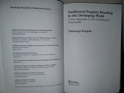 220- Intellectual Property Branding In The Developing World - Tshimanga Kongolo