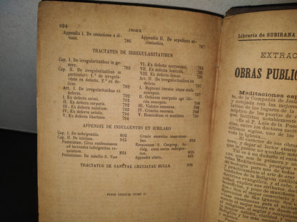 93- Latín. Compendium Theologiae Moralis. P. Ioannis Petri Guri S. I. - Tomus Secundus - 1892