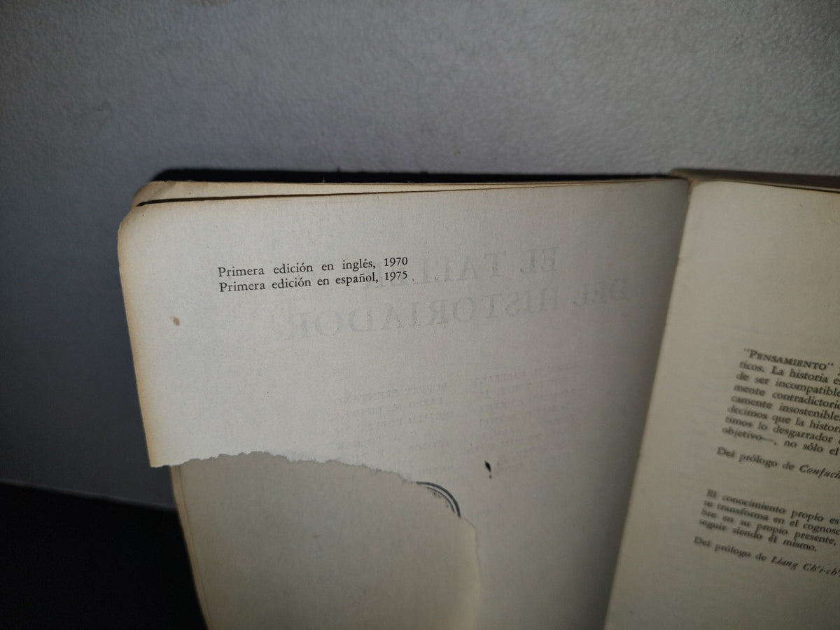 166- El Taller Del Historiador - L. P. Curtis Jr. - Primera Edición 1975