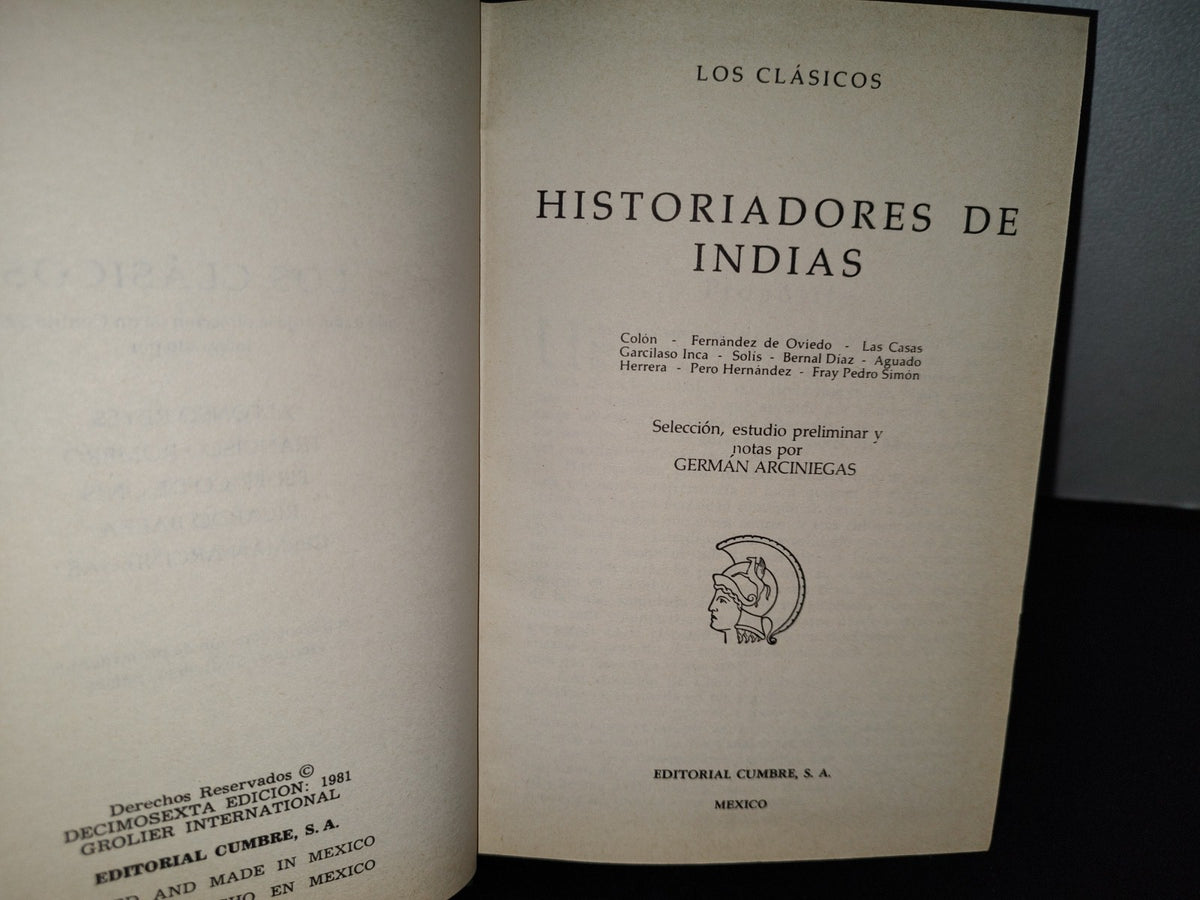 38- Los Clásicos. Historiadores De Indias