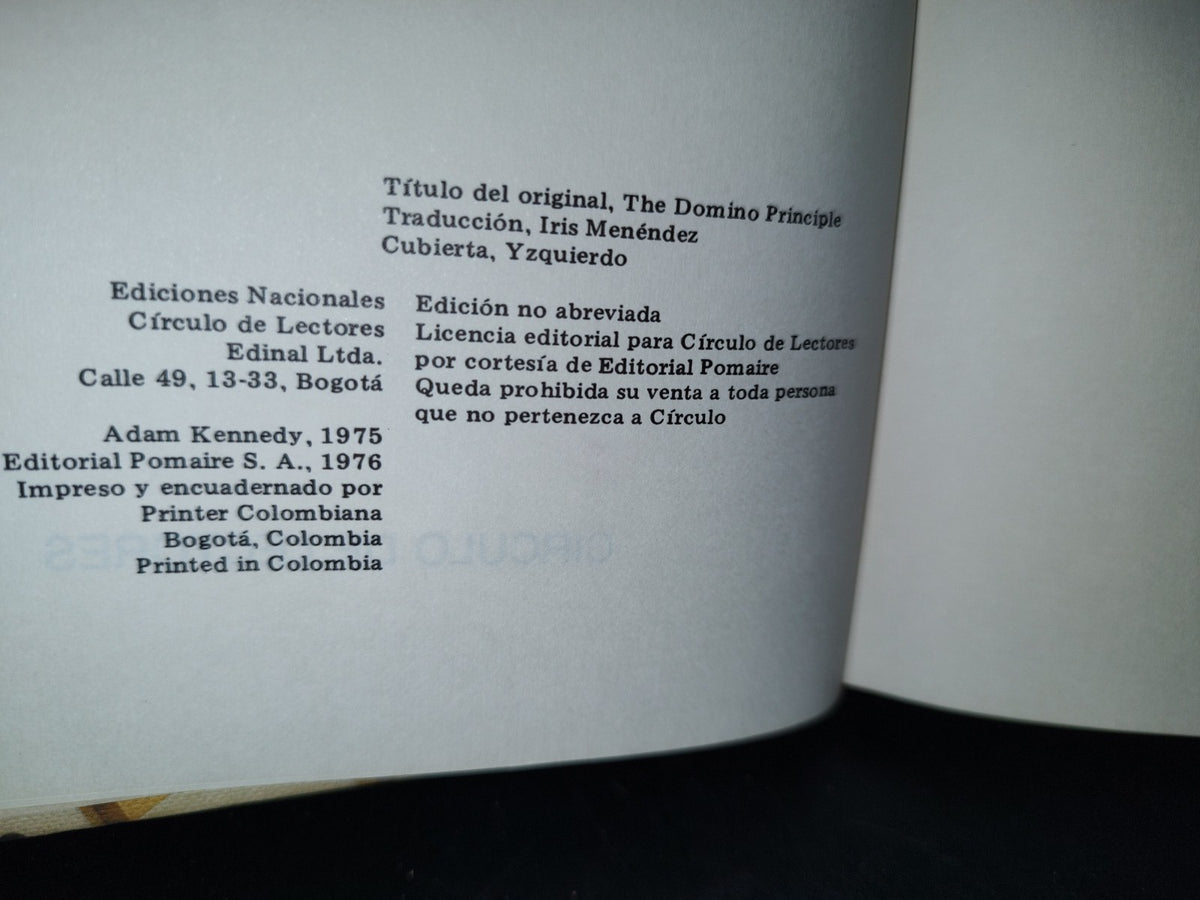 179- La Estrategia Del Dominó - Adam Kennedy - 1976