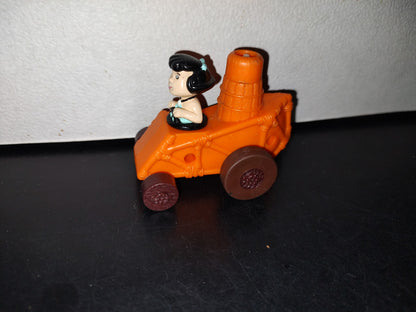 A3- Juguete Vintage De Los Picapiedra. Betty En Carrito - 1992
