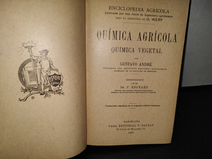 63- Química Agrícola. Química Vegetal - Gustavo André - 1918