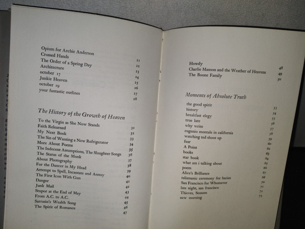 166- The History Of The Growth Of Heaven - Andrei Codrescu - First Printing, 1973