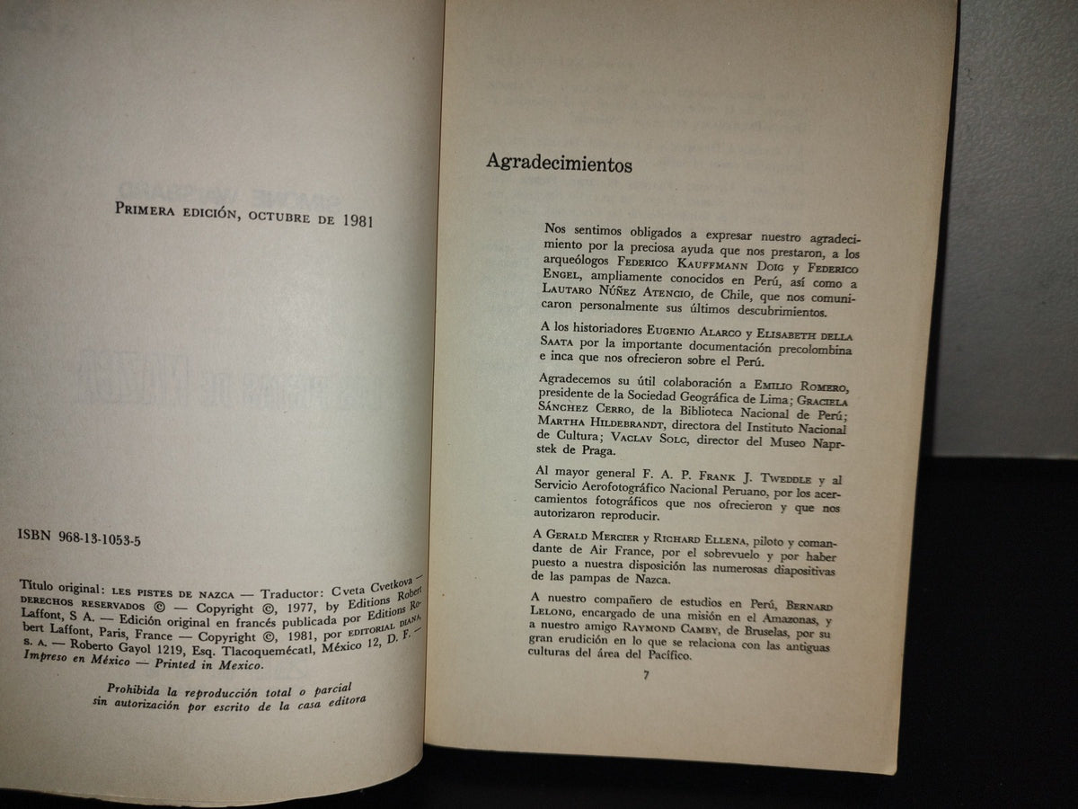 114- Las Pistas De Nazca - Simone Waisbard - Editorial Diana. Primera Edición 1981