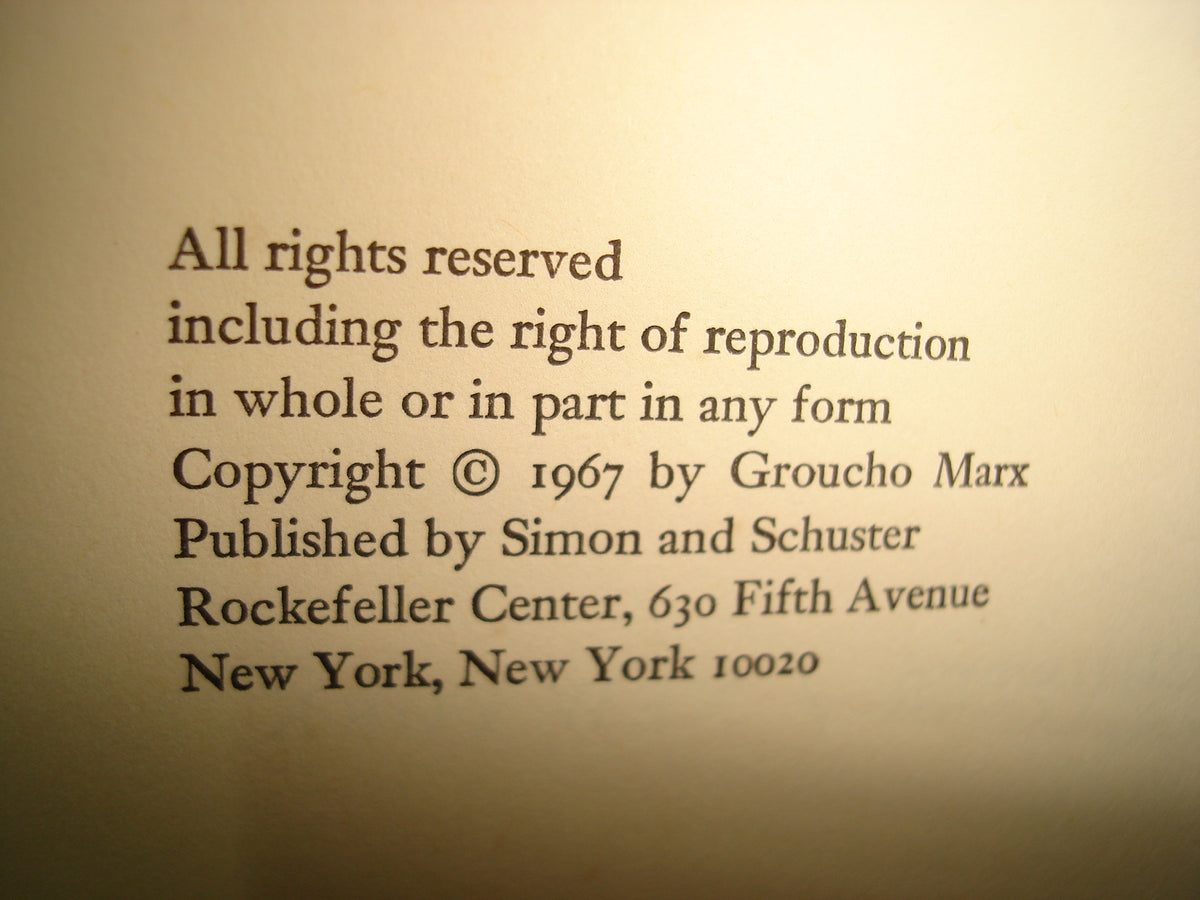 169- Inglés - The Groucho Letters. Letters From And To Groucho Marx - 1967