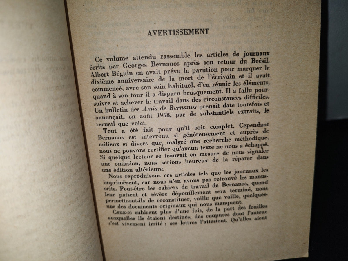 172- Français, Si Vous Saviez (1945-1948) - Georges Bernanos - Librairie Gallimard - 1961