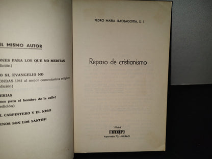 219- Repaso De Cristianismo - Pedro María Iraolagoitia, S. I. - 1966