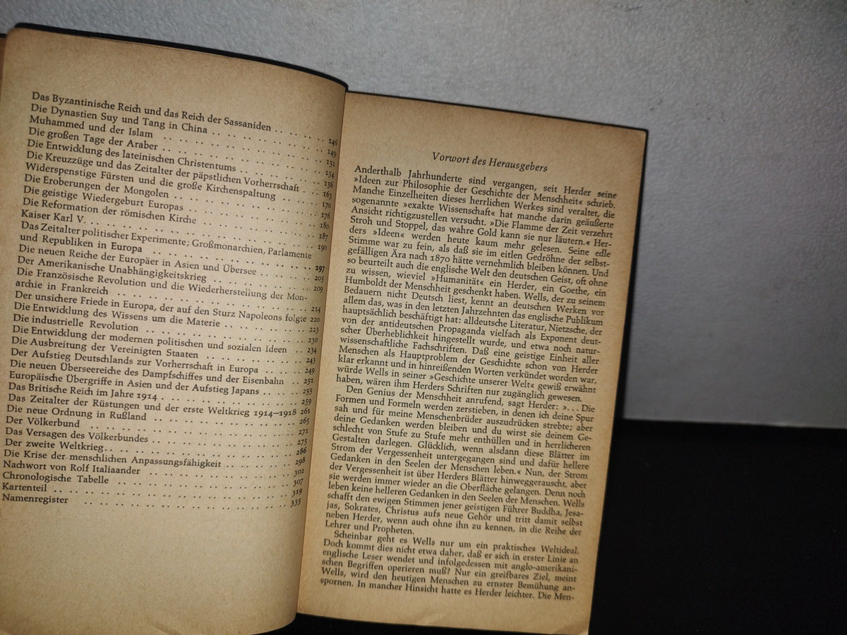 128- Alemán. Die Geschichte Unserer Welt - H. G. Wells - 1959