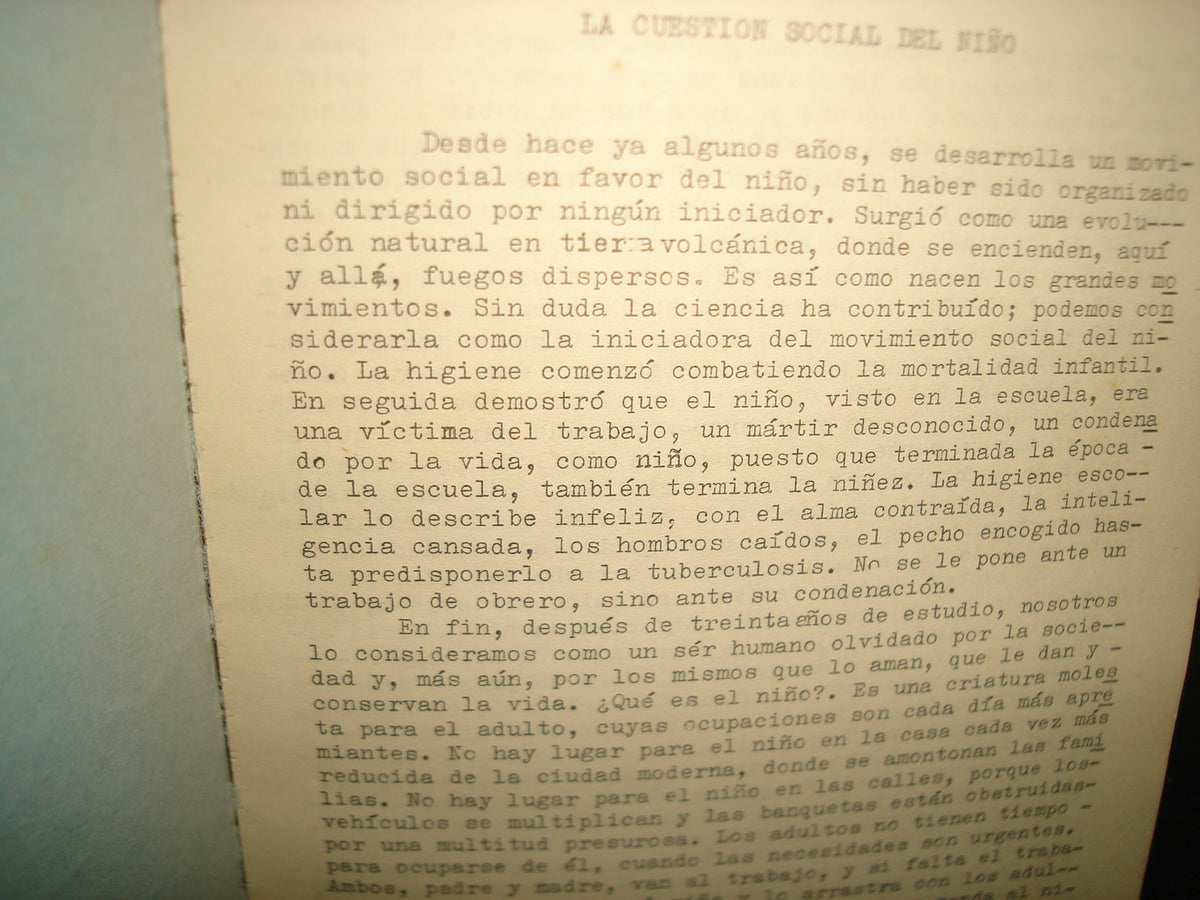 171- El Niño. La Cuestión Social Del Niño - 50'S