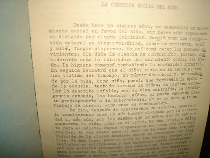 171- El Niño. La Cuestión Social Del Niño - 50'S