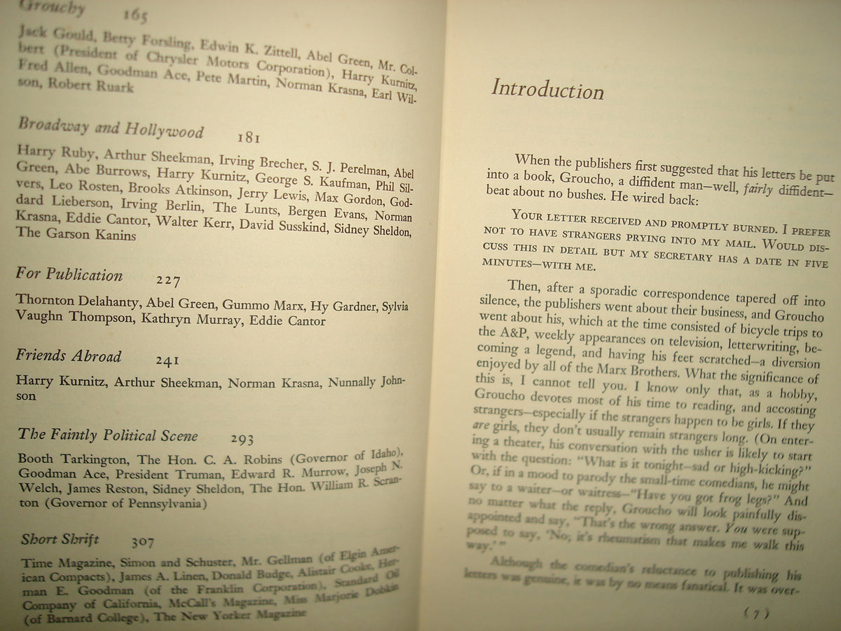 169- Inglés - The Groucho Letters. Letters From And To Groucho Marx - 1967