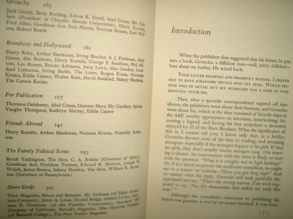 169- Inglés - The Groucho Letters. Letters From And To Groucho Marx - 1967