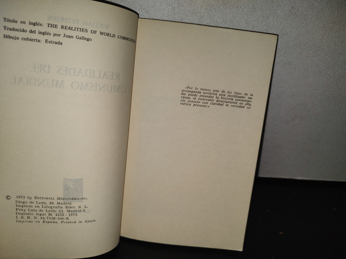 84- El Mundo Del Comunismo - William Petersen - Madrid 1973