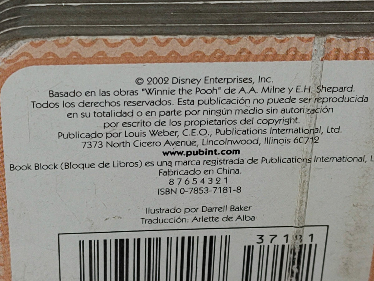 212- Mini Libro. Disney Winnie Pooh. Figuras Y Cositas - 2002