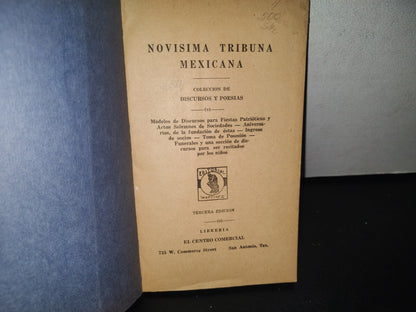 93- Novisima Tribuna Mexicana. Colección De Discursos Y Poemas - Editorial Martínez - 70'S