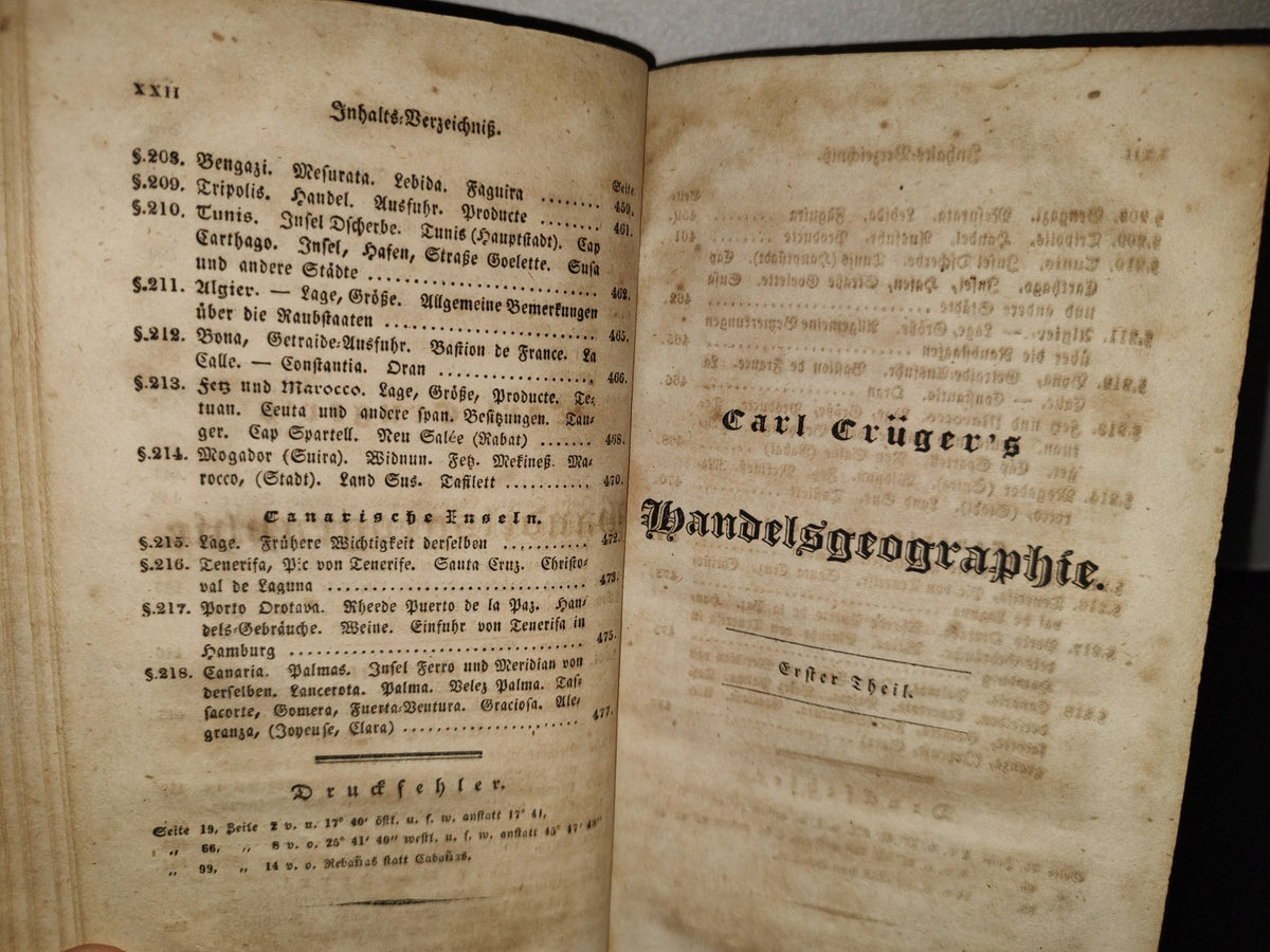 59- Carl Crüger'S Handelsgeographie Oder Beschreibung Der Erde, Was Sie Für Den Kaufmann Ist - 1833