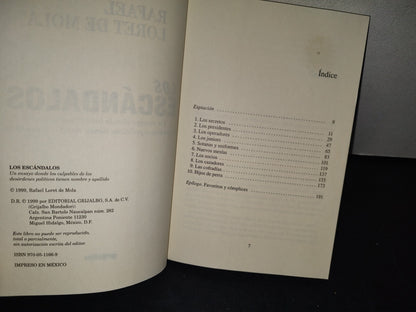 75- Los Escándalos - Rafael Loret De Mola - Editorial Grijalbo, 1999