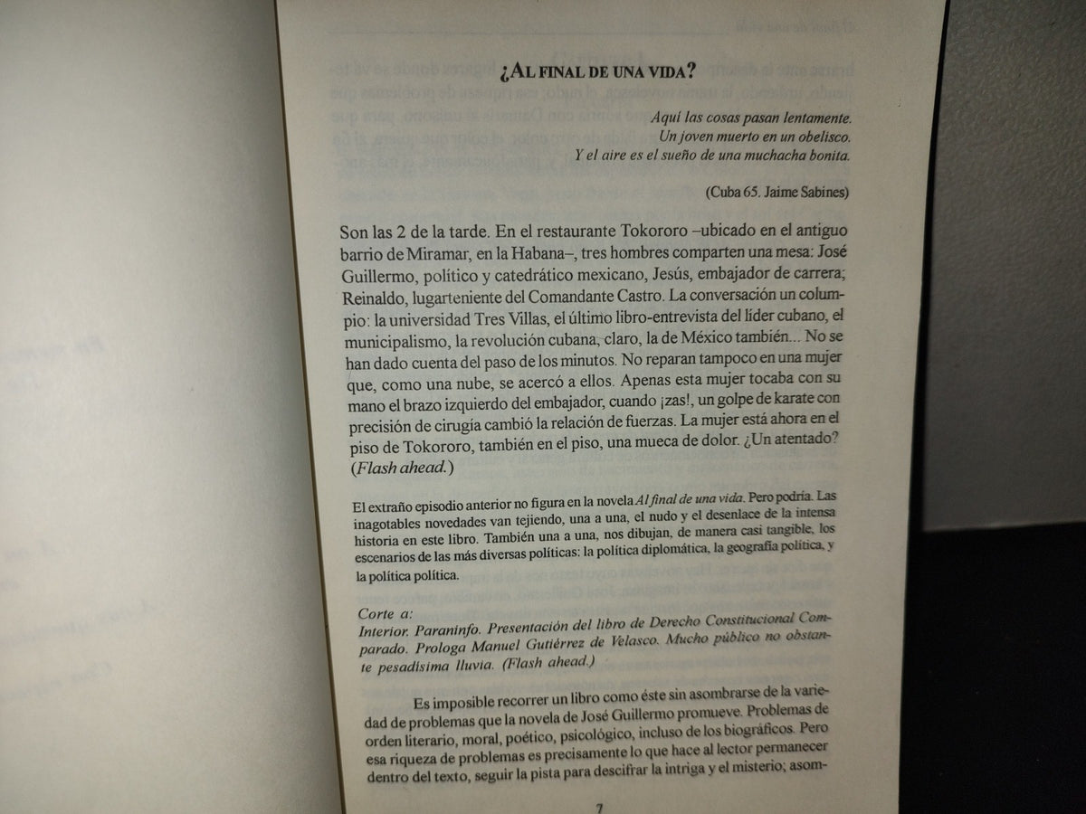 219- Al Final De Una Vida - José Guillermo Vallarta Plata - Primera Edición 1999