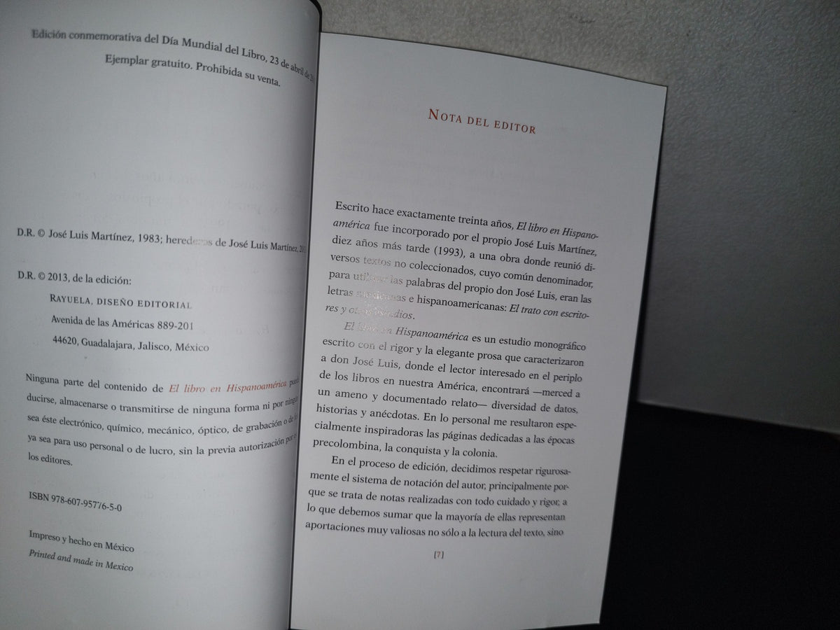 89- El Libro En Hispanoamérica - José Luis Martínez - 2013