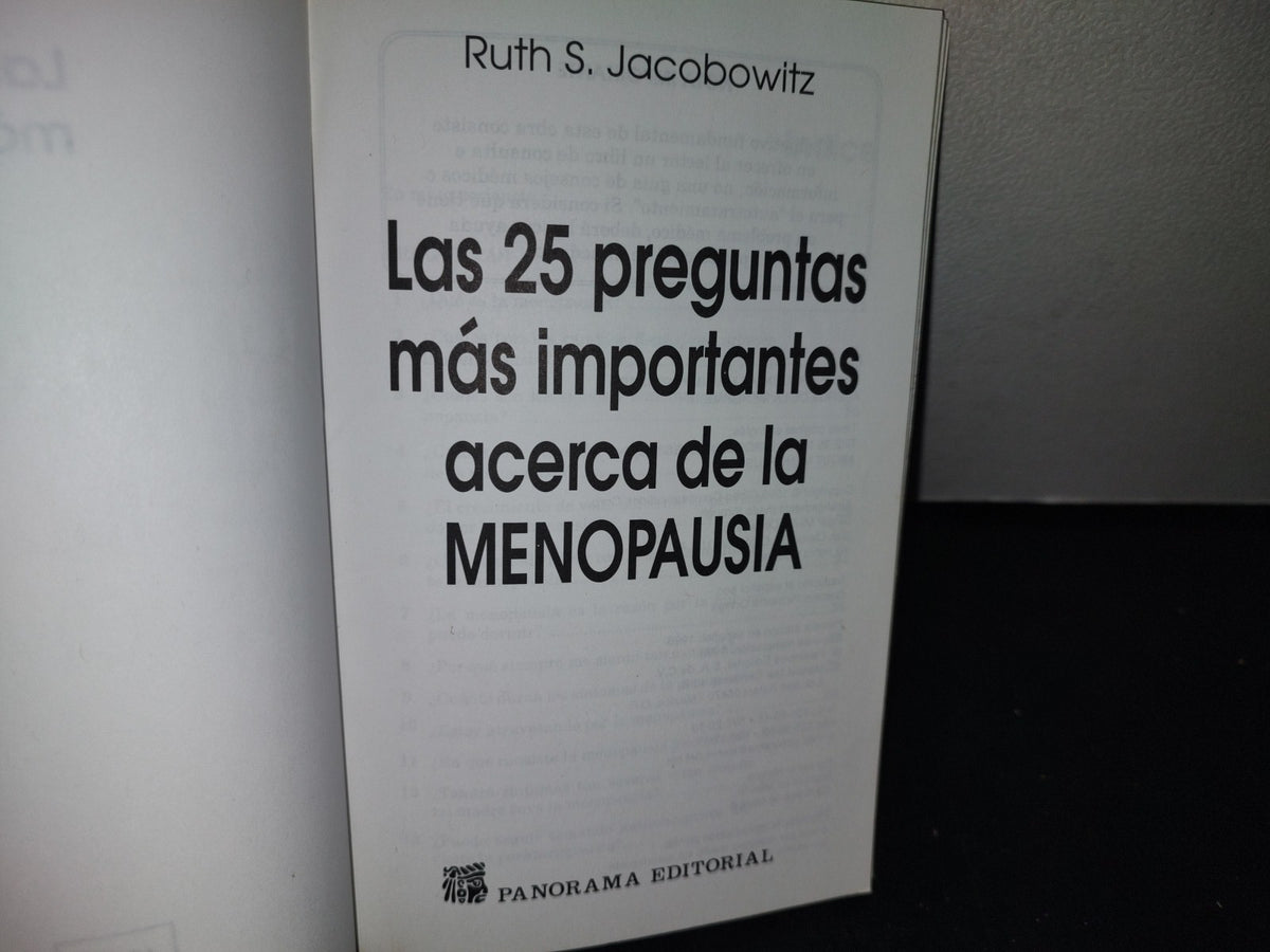 166- Las 25 Preguntas Más Importantes Acerca De La Menopausia - Ruth S. Jacobowitz